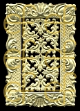 Dresdner Ornamente 1 Rahmen und 8 Zierecken, 1-seitig gold (1190)