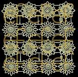 Dresdner Ornamente Rosetten, 2-seitig gold (1199)