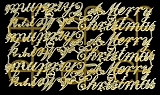 Dresdner Ornamente Merry Christmas, 1-seitig gold (1201)