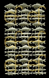 Dresdner Ornamente Fische, 2-seitig gold (1204)