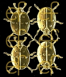 Dresdner Ornamente Marienkäfer, 2-seitig gold (1404)