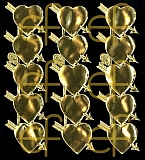 Dresdner Ornamente Herzen, 2-seitig gold (1416)