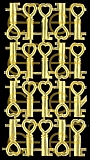 Dresdner Ornamente Schlüssel, 2-seitig gold (1422)