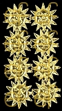 Dresdner Ornamente Sonnen, 1-seitig gold (1430)