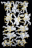 Dresdner Ornamente Engel, 1-seitig silber (1437-5)