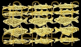Dresdner Ornamente Fische, 1-seitig gold (1445)