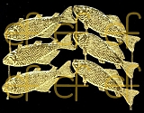 Dresdner Ornamente Fische, 1-seitig gold (1450)