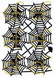 Dresdner Ornamente Spinne im Netz, 2-seitig schwarz (1453)