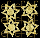 Dresdner Ornamente Davidsterne, 2-seitig gold (1468)