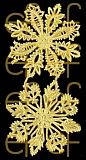 Dresdner Ornamente Rosetten (groß), 2-seitig gold (1469)