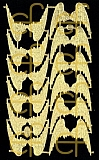 Dresdner Ornamente Engelsfügel, 2-seitig gold (1473)