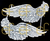 Dresdner Ornamente Engelsfügel, 2-seitig silber (1474-5)
