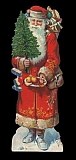 10 Lebkuchenbilder Weihnachtsmann mit Obstteller 11,0 cm
