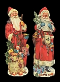 5 Paar Lebkuchenbilder Weihnachtsmänner (7813) 11,5 cm