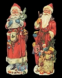 5 Paar Lebkuchenbilder Weihnachtsmänner (7816) 11,5 cm