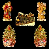 Geschenkanhänger Weihnachten mit Lok